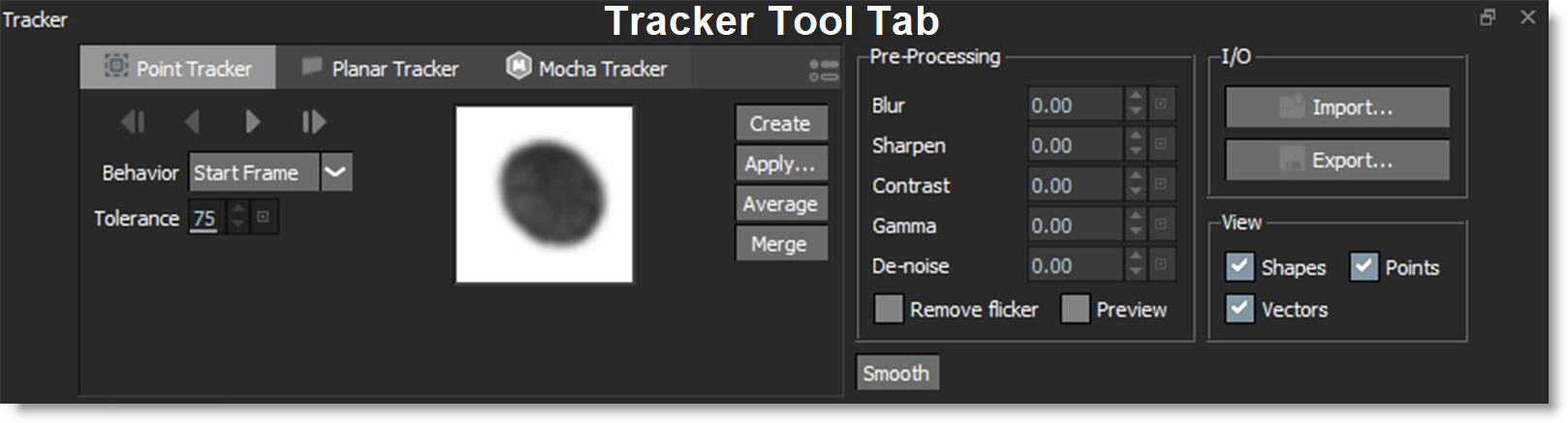 Toolbar, Node and Object Parameters, Presets