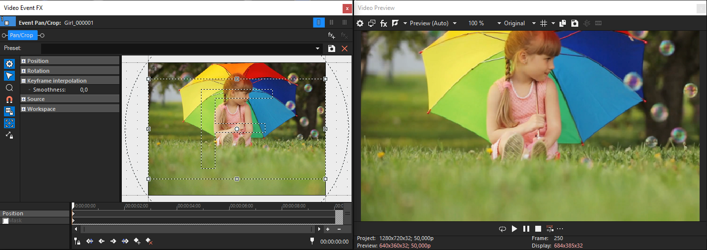 Pan/Crop window after applying Match Output Aspect.